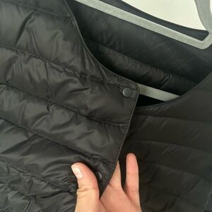 Black down feathers slim jacket new